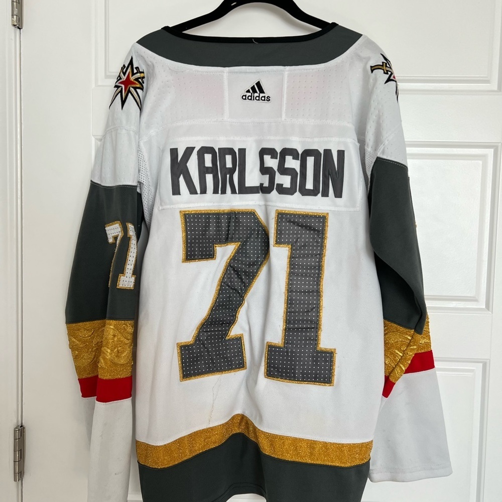 𝅺ADIDAS Men’s Las Vegas Golden Knights #71 Karlsson Jersey Size 46